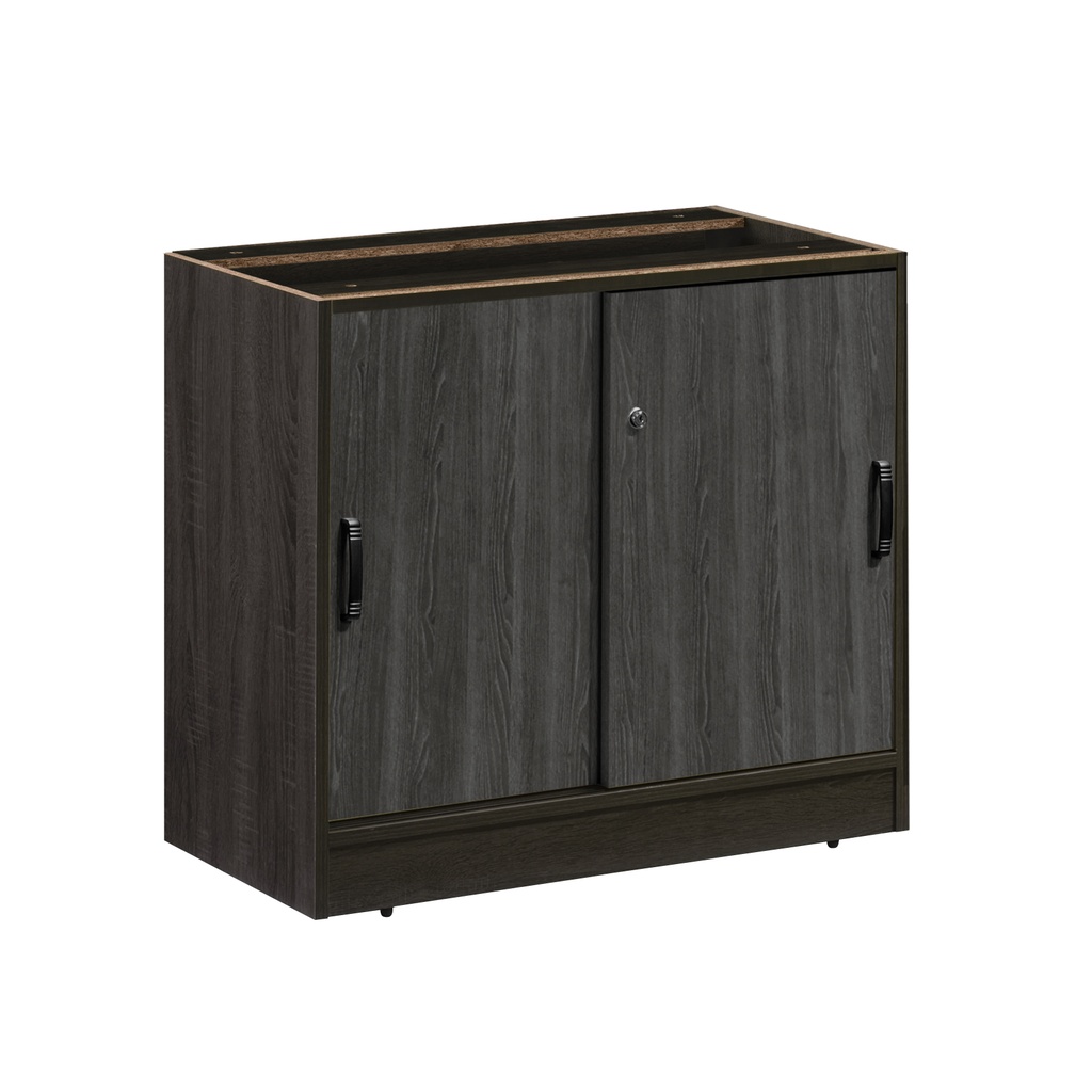 Armoire Basse Porte Coulissante Gris Newport Gris + Solama Gris L800XW400XH725mm